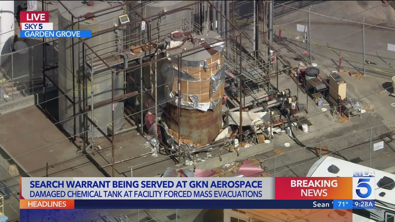 Search warrant served at Garden Grove aerospace facility over chemical leak crisis