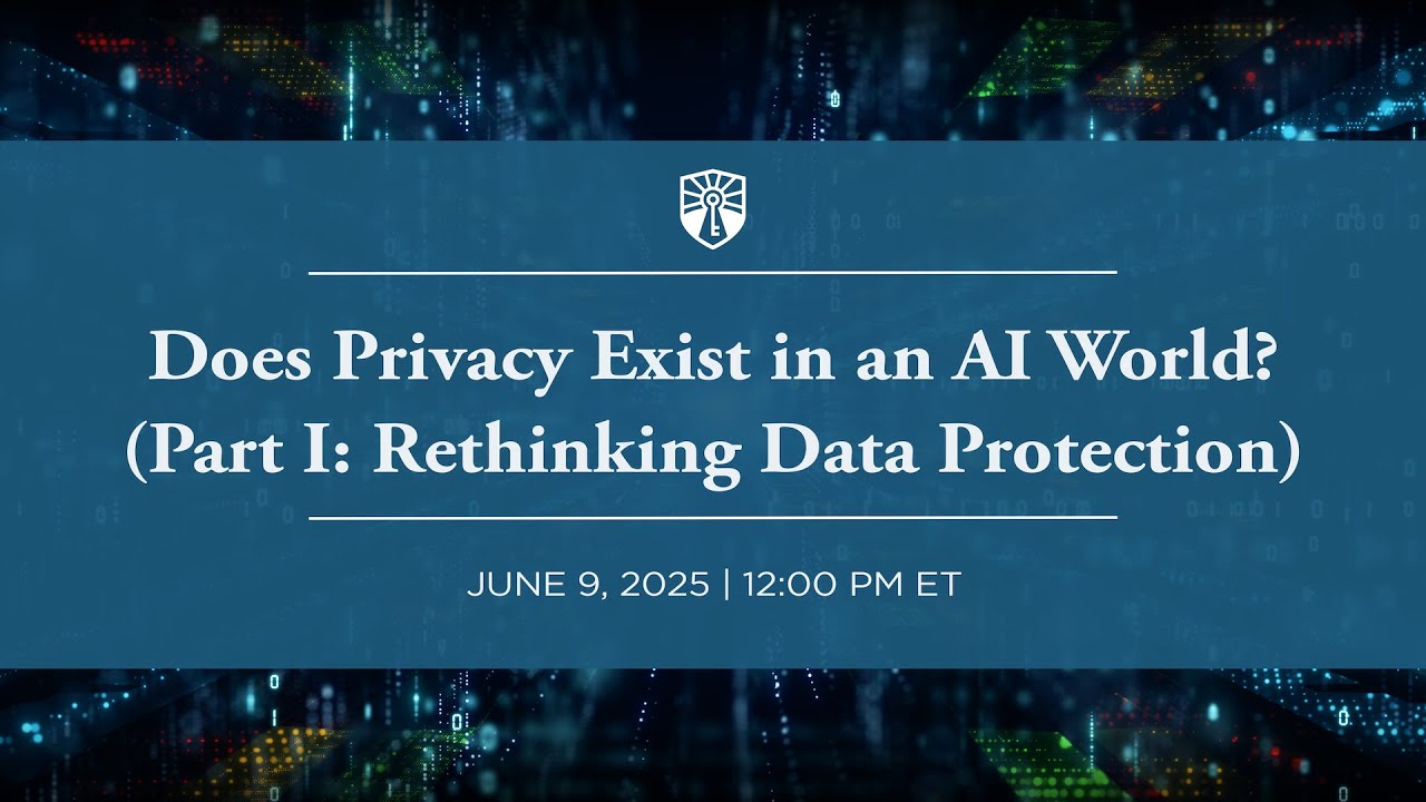 Does Privacy Exist in an AI World? (Part I: Rethinking Data Protection)