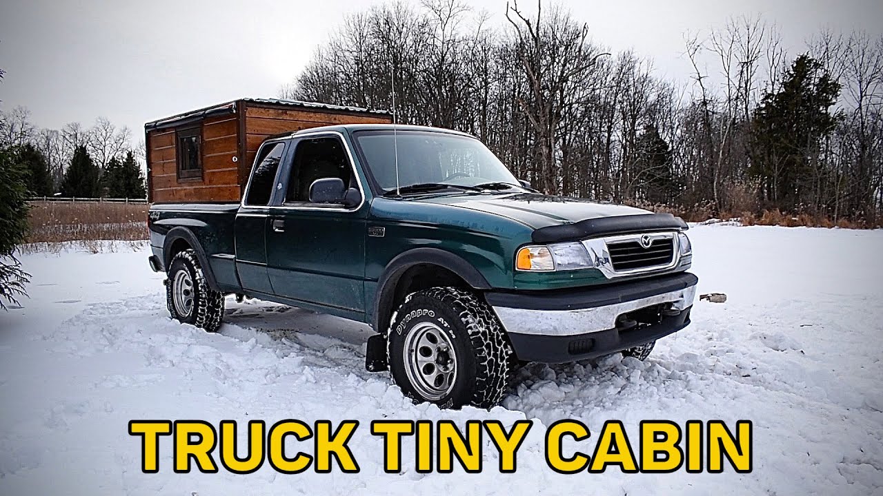 Cozy Tiny Cabin on 4WD Truck FULL TOUR - Wildbound Cabin Company Tiny Cabin on 6ft Bed Mazda B3000