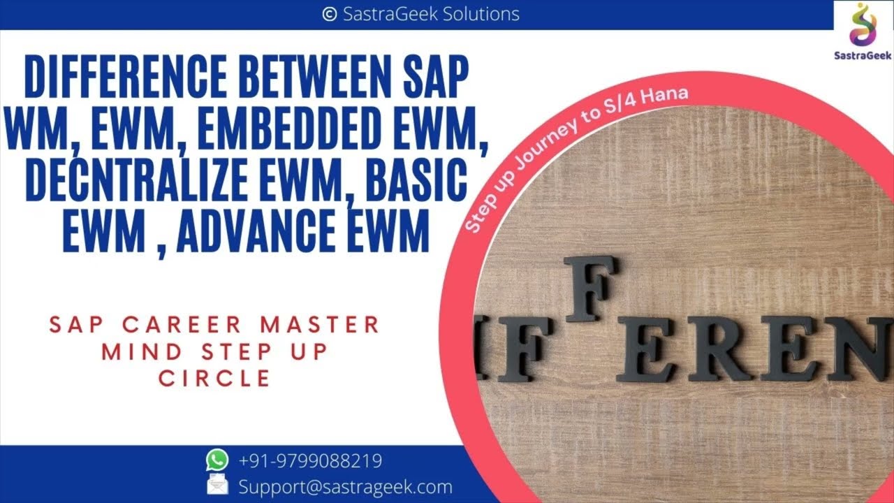 Difference between SAP WM, EWM, Embedded EWM, Decentralize EWM, Basic EWM , Advance EWM || SAP EWM