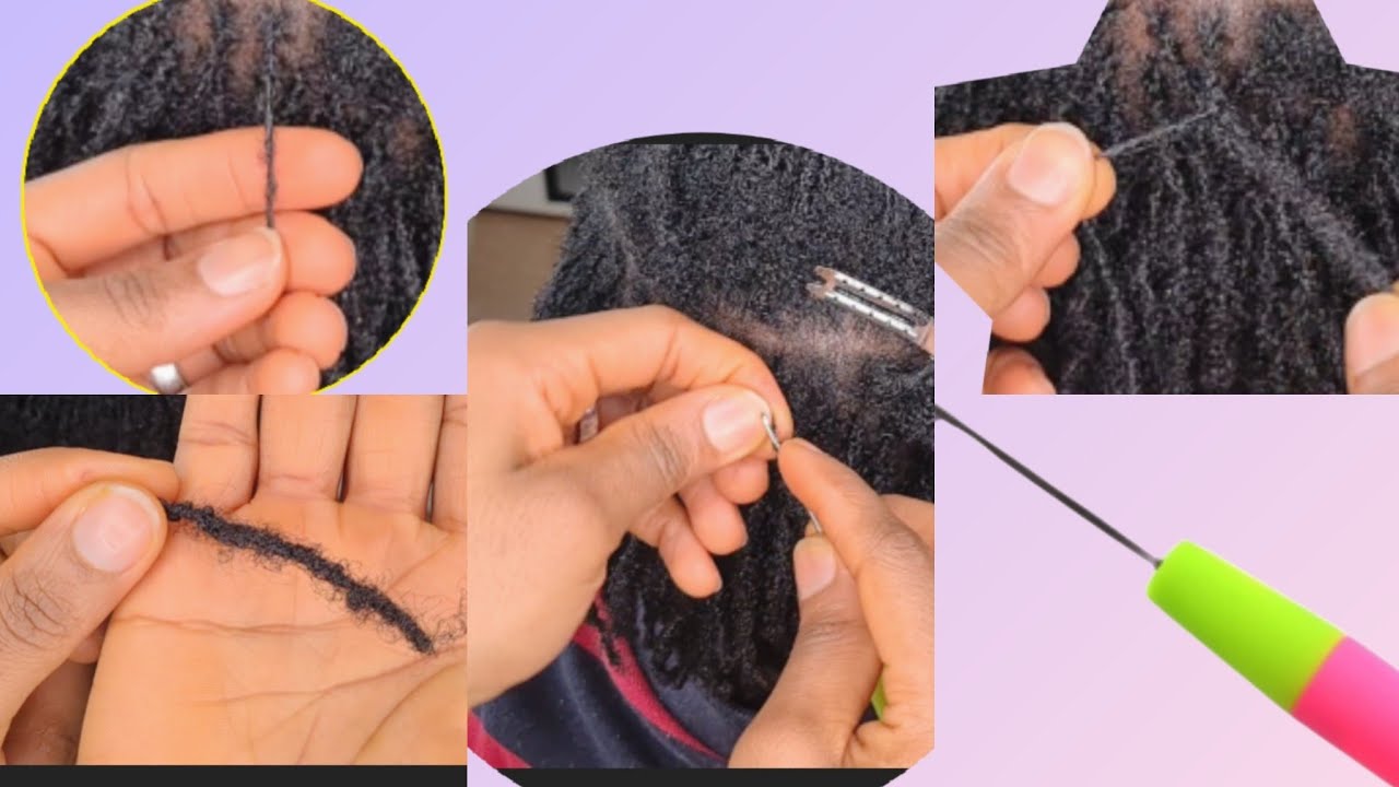 How to fix broken microlocs  interlocking process using a crochet hook.