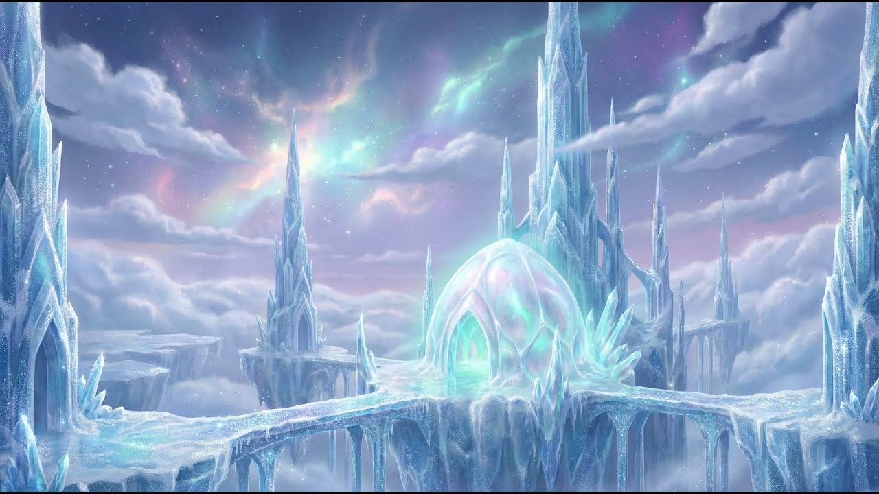 Frozen Celestial Realm | Ice Heaven Ambient Music for Sleep & Relaxation | Calm Fantasy Soundscape