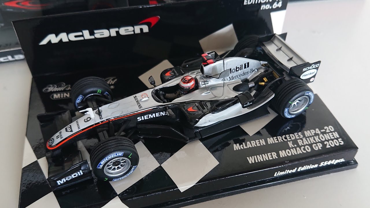 Minichamps McLaren Mercedes MP4/20 Kimi Räikkönen 1:43 2005 F1 diecast unboxing / review