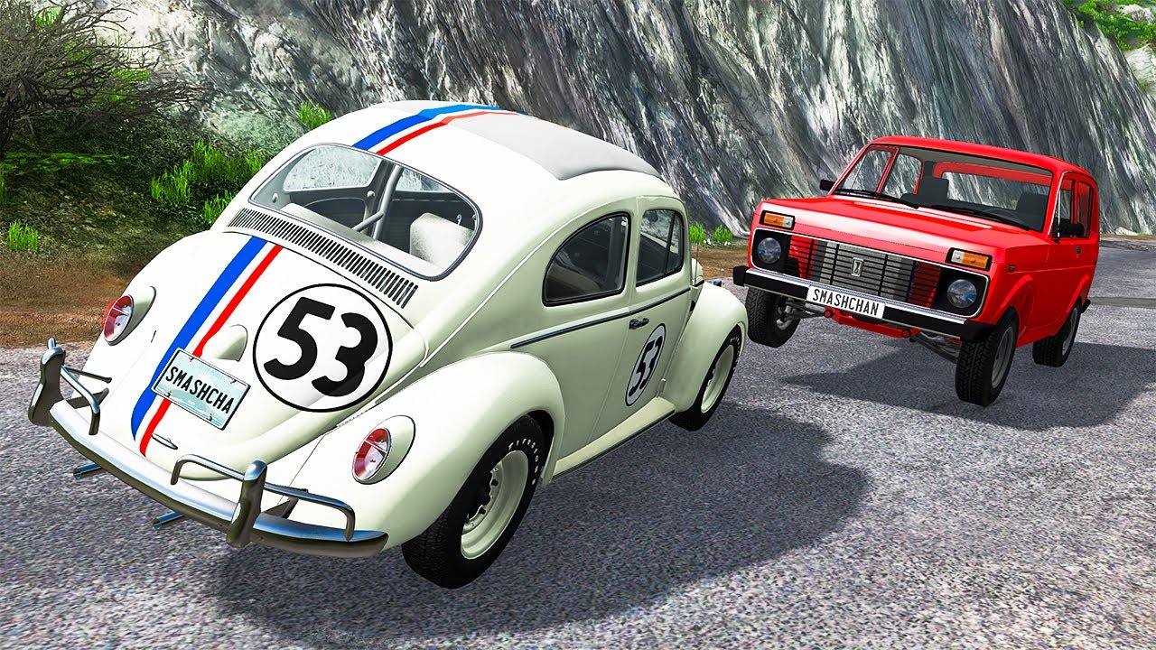 Cliff Drops #103 - BeamNG DRIVE Car Crashes | SmashChan