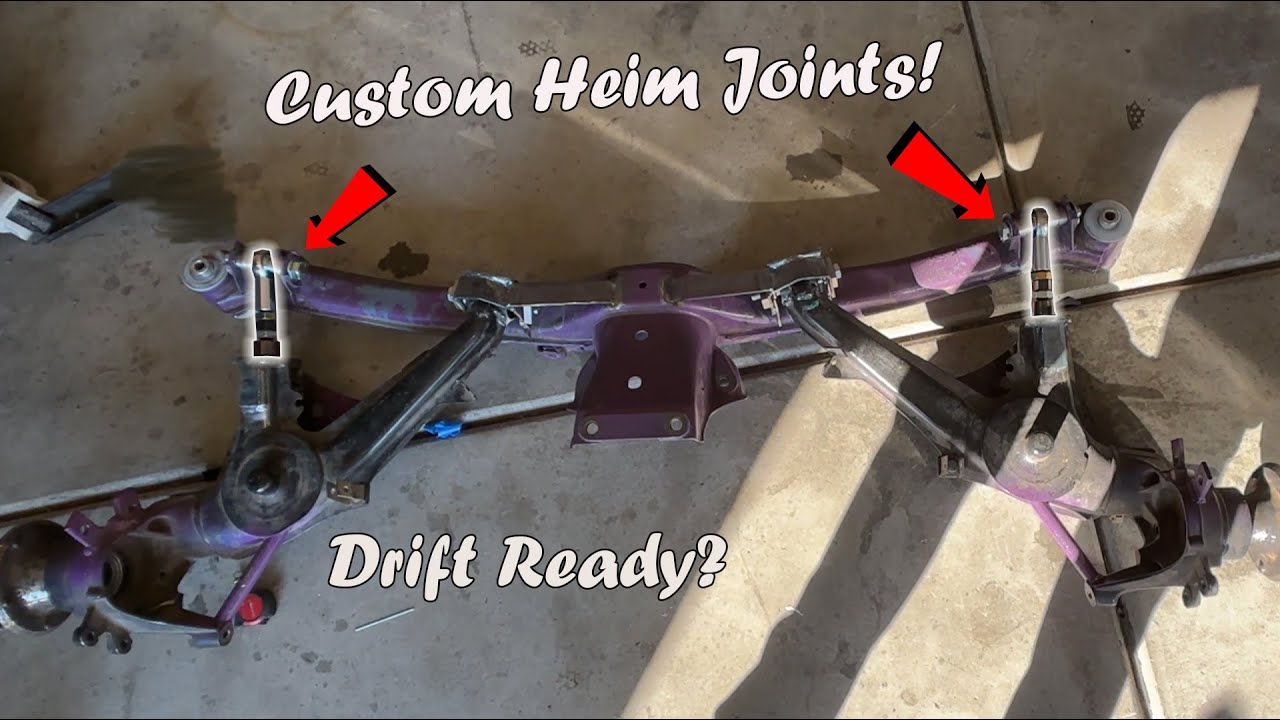 PART 2 Redoing the Rear end on my LS E30 Drift Car, CUSTOM HEIM JOINTS