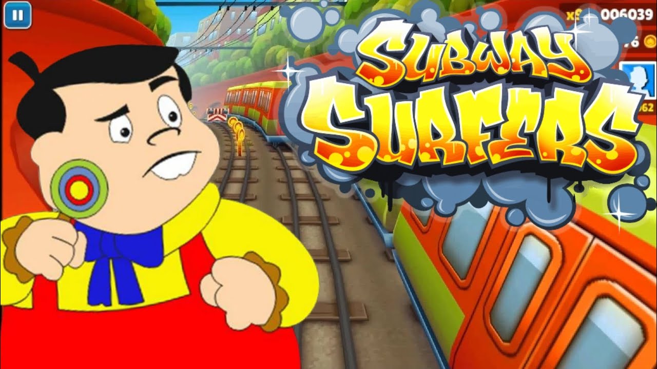 CONSEGUI  FAZER ALGUMAS BURLAS NO SUBWAY SURFERS!!!