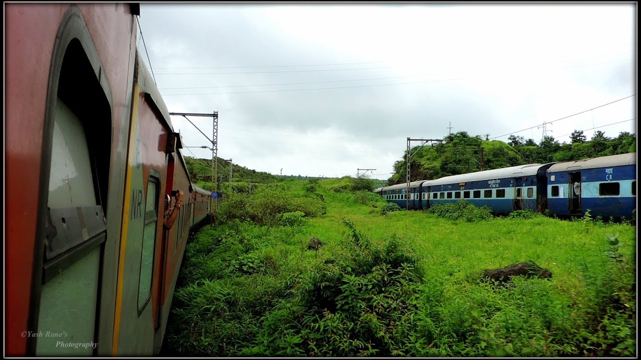 BREATHTAKING PARALLEL RUN OF 22110 AC SF AND 12168 SF EXP OVER THUL GHAT, INDIAN RAILWAY..!!