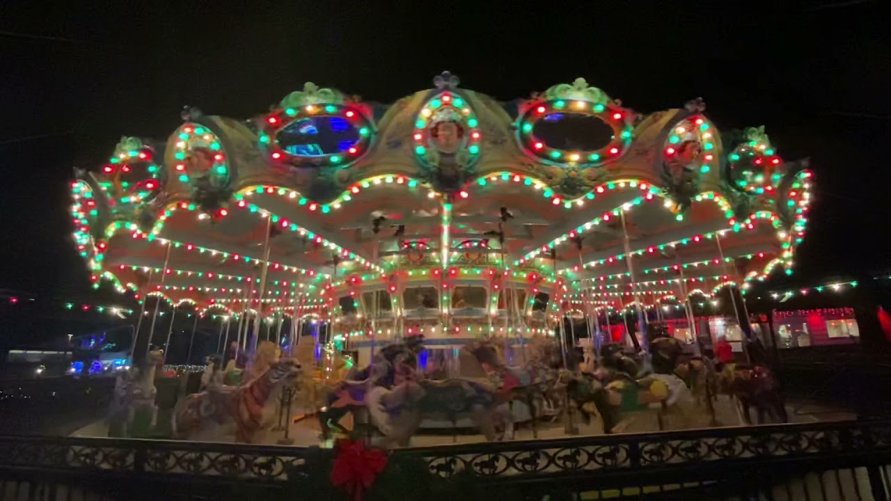 Kennywood 1926 Dentzel Carousel - Holiday Lights, December, 2021