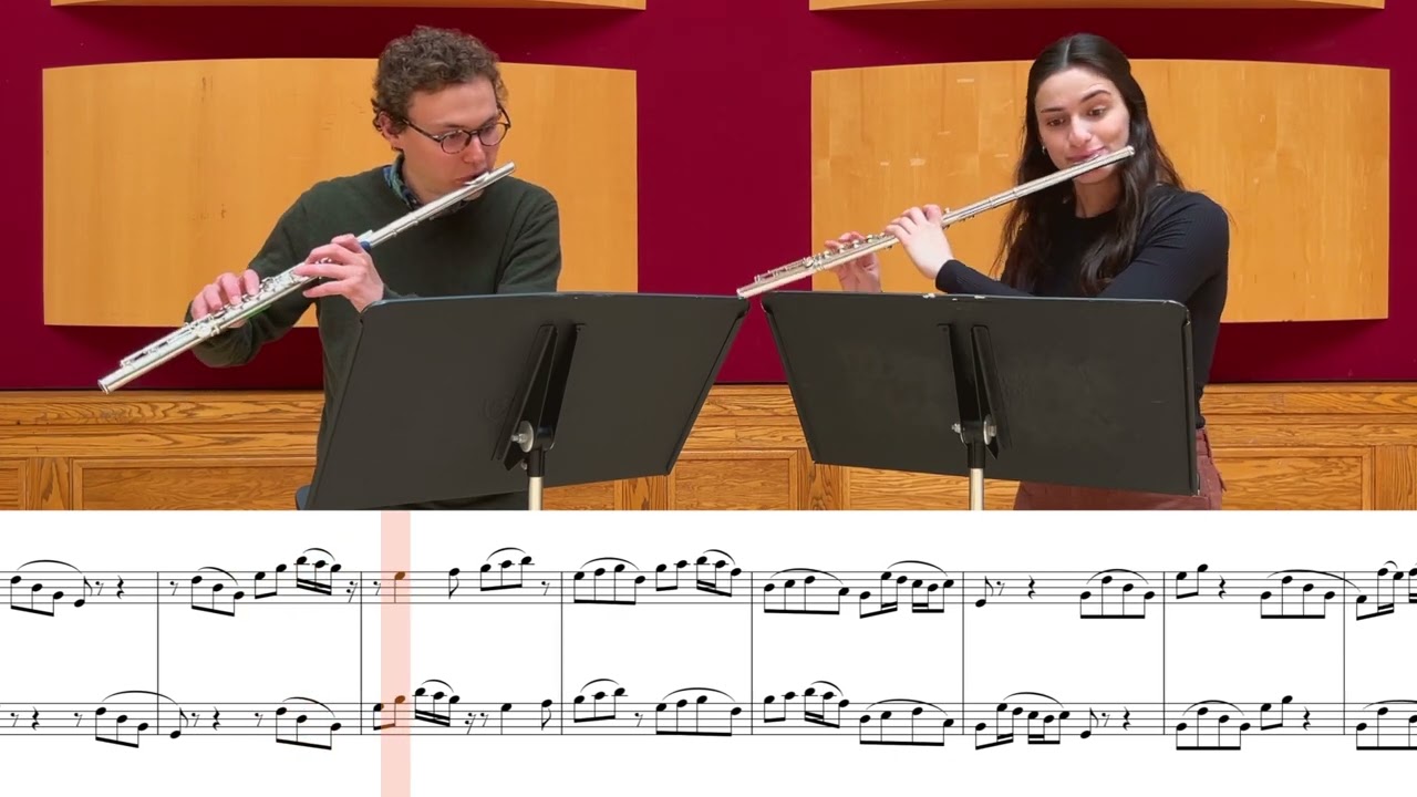 Peter Compo: Five Canonic Duets - No. 1 𝑃𝑟𝑒𝑠𝑡𝑜 𝑎𝑔𝑖𝑡𝑎𝑡𝑜 (score video)