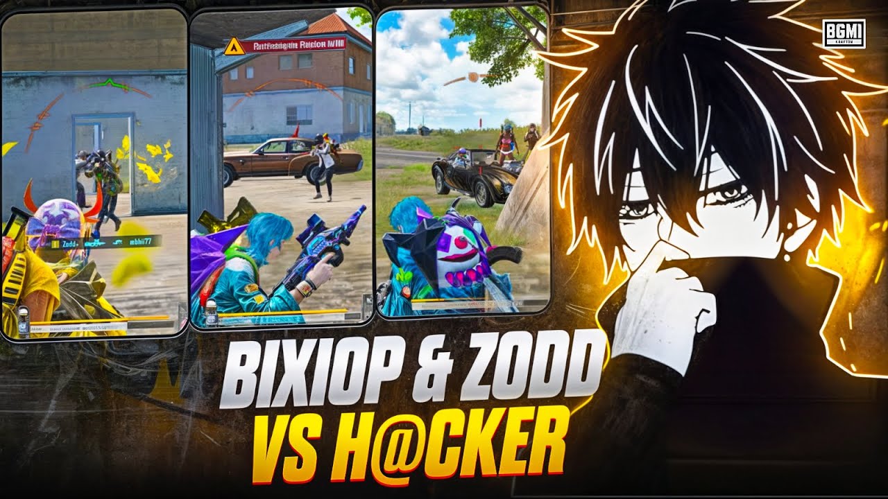 Bixi Op & Zodd vs H@cker💀 in CONQUEROR Pushing Lobby😱 - Fastest 1vs4 Clutches🔥