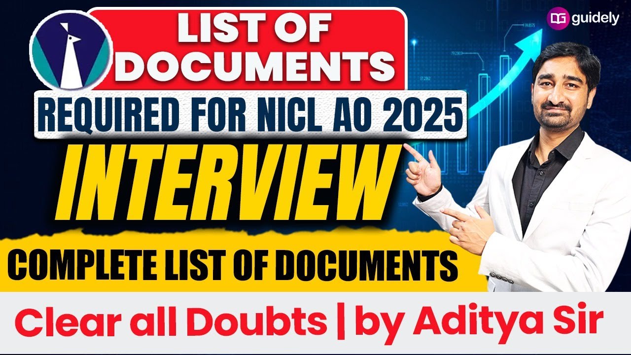 NICL AO Interview 2025 | Complete List of Documents Required By Aditya Sir