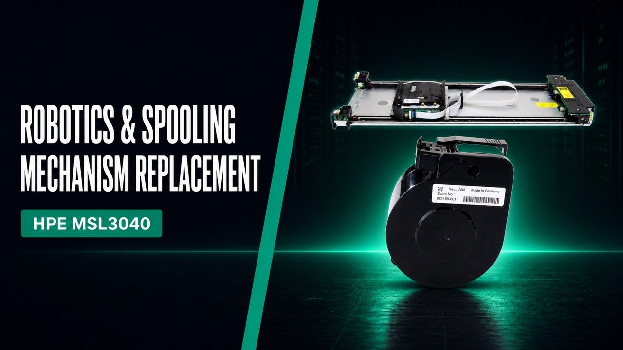 HP MSL3040 Robotics and Spooling Mechanism Replacement