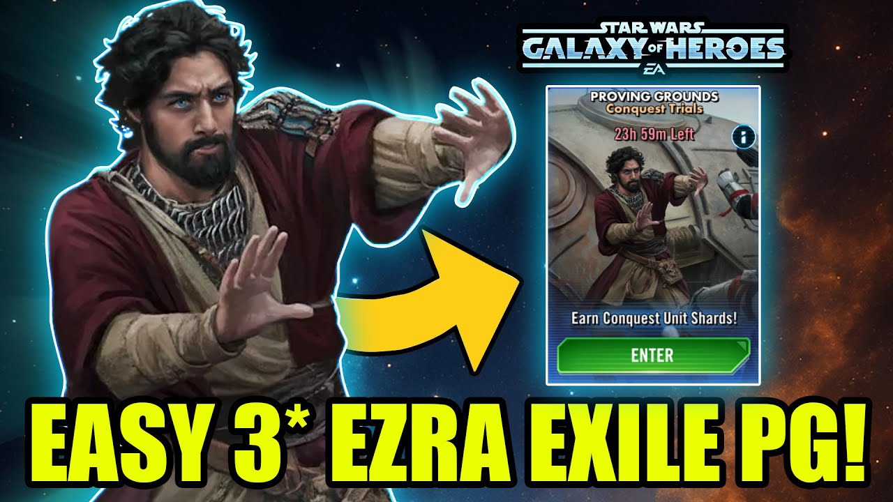 How to 3 Star Ezra Exile Proving Grounds (No GLs Needed) | SWGoH