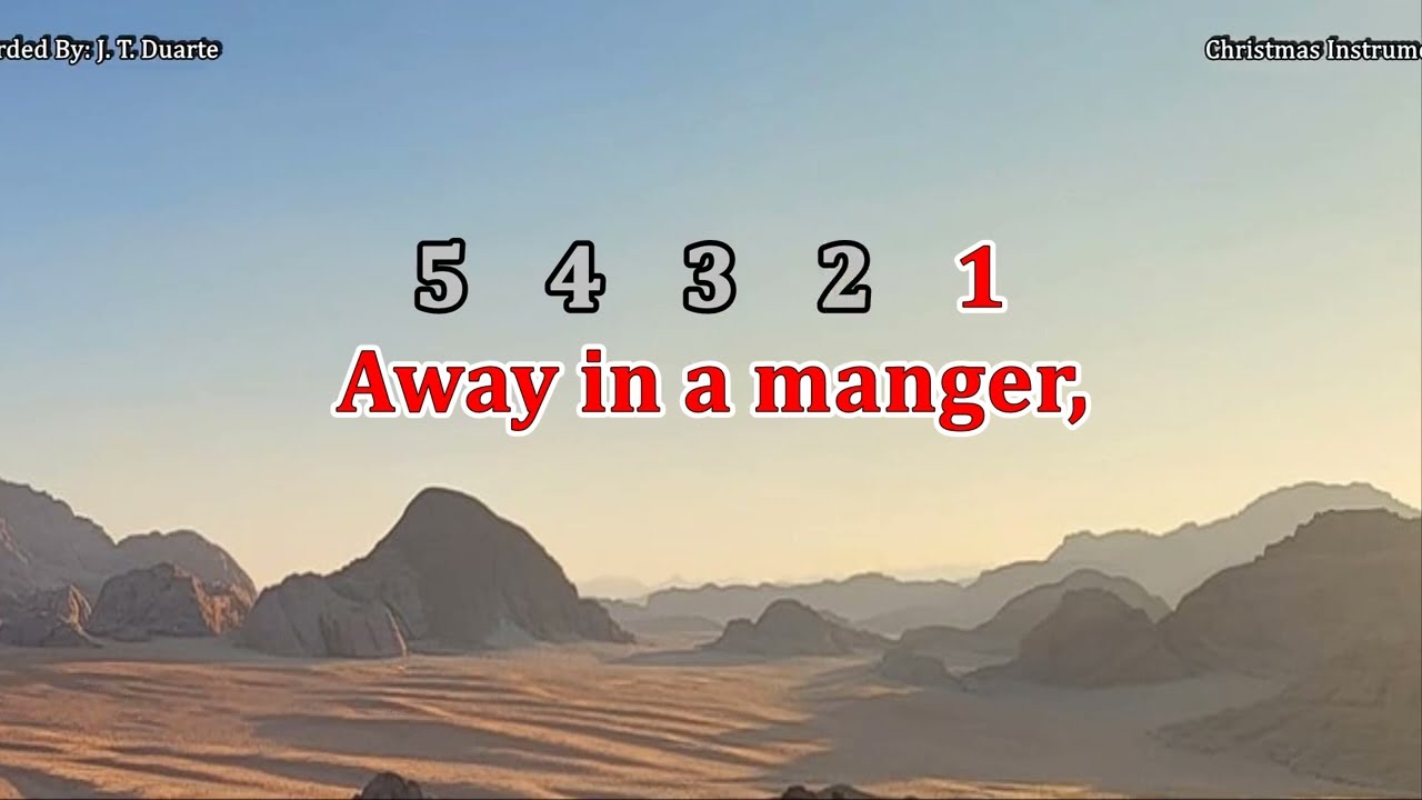 Away in a Manger - Key of E (Guitar Accompaniment) - Version 1