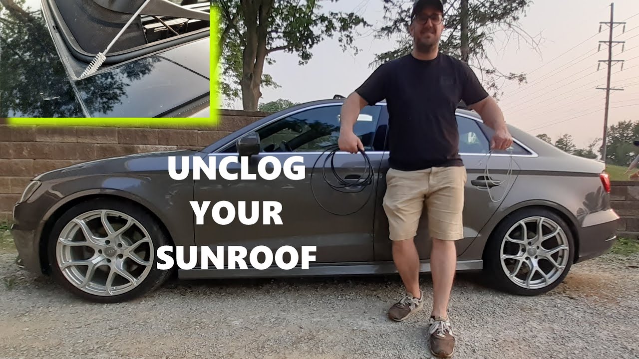 Ремонт водостоков люка на Audi A3. Как прочистить водостоки переднего и заднего люка