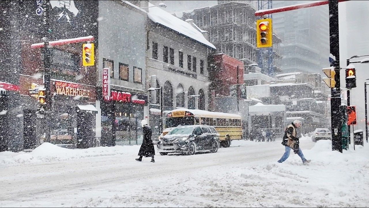 Winter Snow Storm in Toronto Canada - Boxing Day Blizzard!