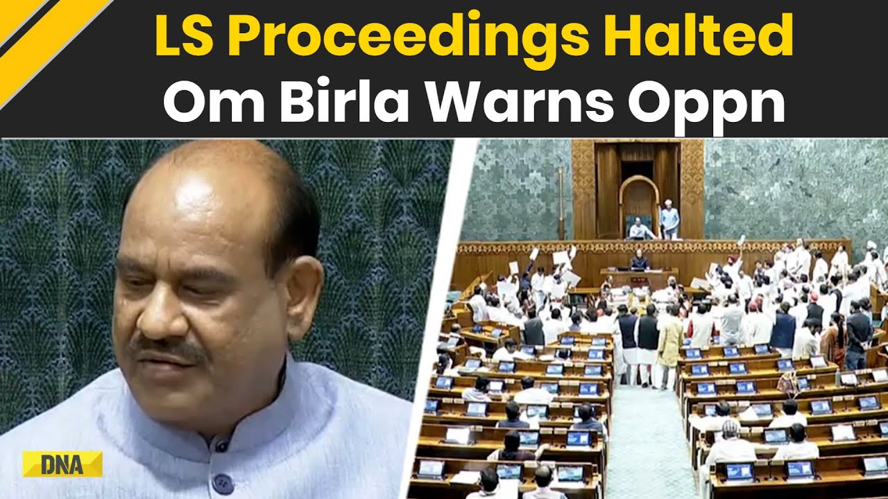 Lok Sabha News: Lok Sabha Adjourned Amid Opposition Uproar; Om Birla Issues Serious Warning