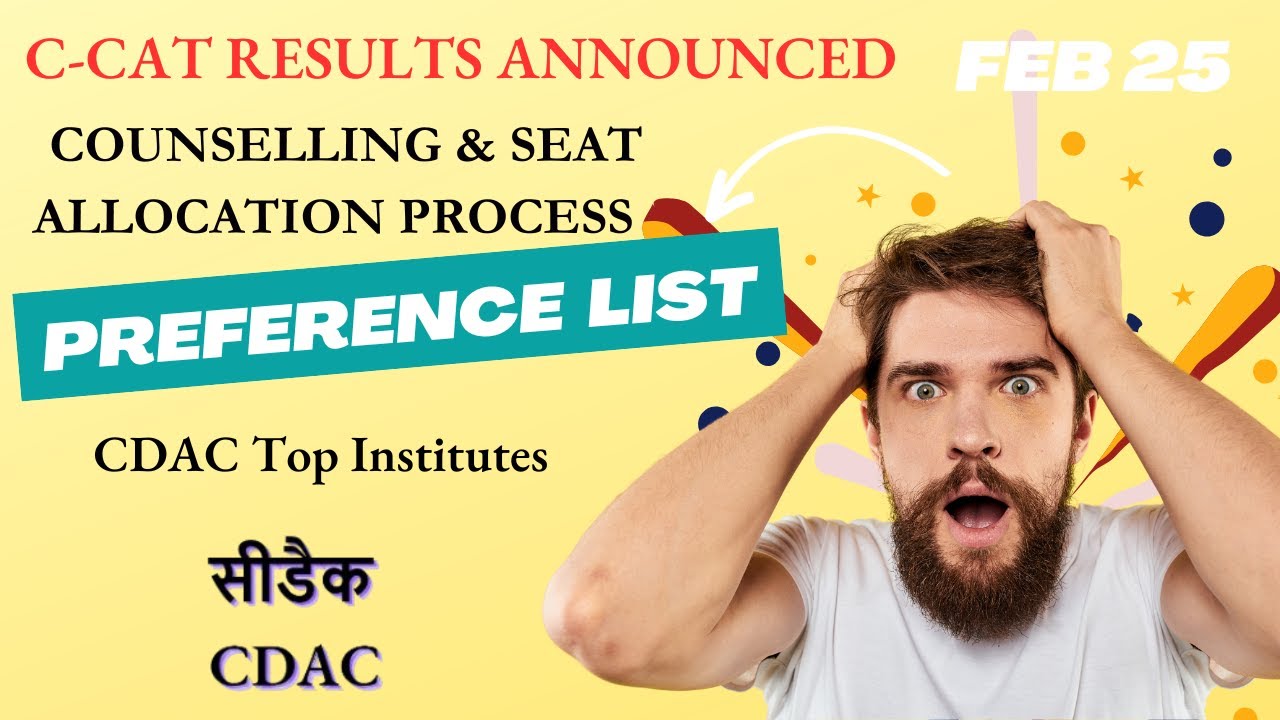 CDAC C-CAT Results Announced | Feb 25 Batch | Seat Allocation Process | Preference List |