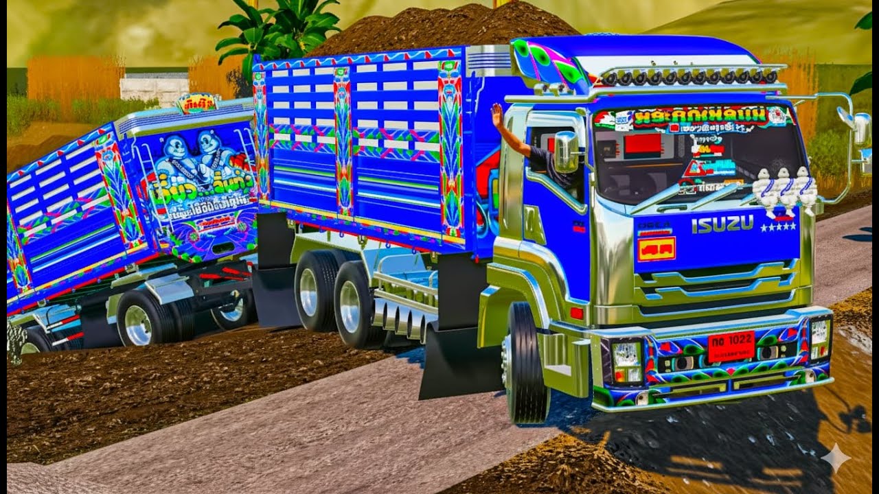 รถพ่วงช่างเอี่ยวถอยพ่วงเอวอ่อนเทดินที่เเคบงานหยาบเลยทีนี้ FARMING SIMULATOR 19