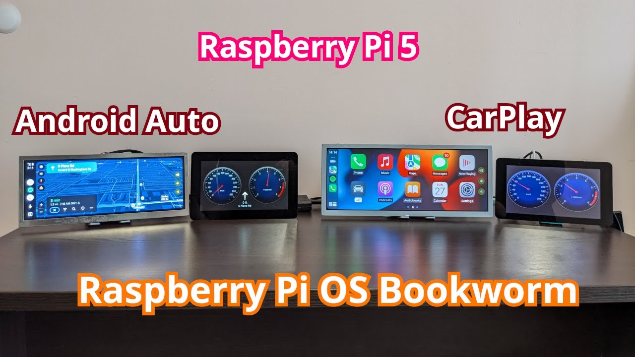 Android Auto and CarPlay on Raspberry PI OS Bookworm/Trixie with Hudiy application
