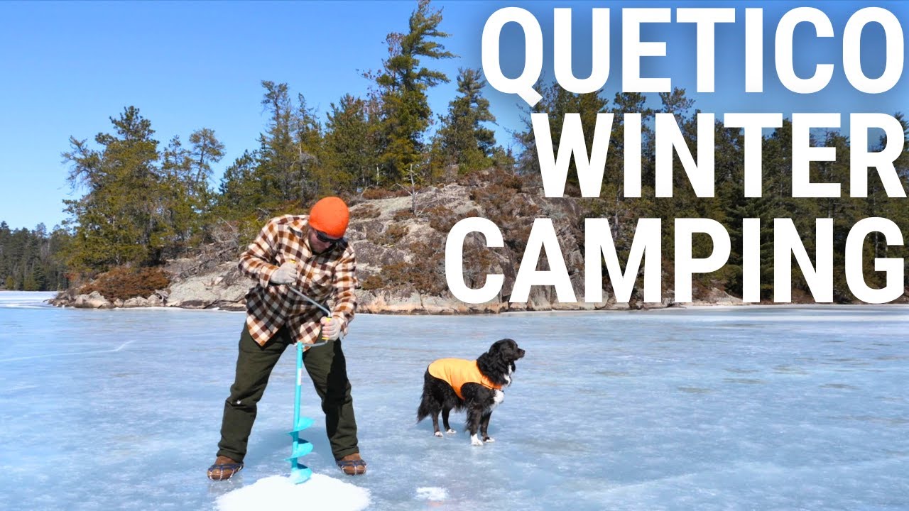 Winter Camping with My Dog Wendell | Wild Ice Skating from the US to Canada