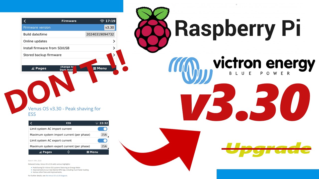 Don&rsquo;t Update! Victron VenusOS 3.30