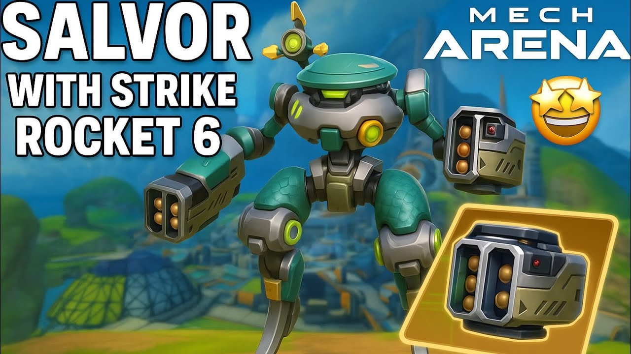 Salvor with Strike Rocket 6 || Strike Rocket gameplay || Mech Arena Gameplay 🤩