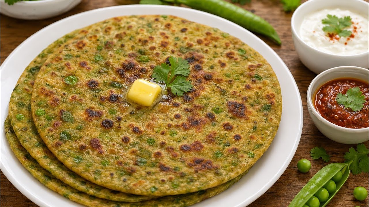 #Matar ka paratha dekhte hi banane,😋 ko man lalchayega . 😊