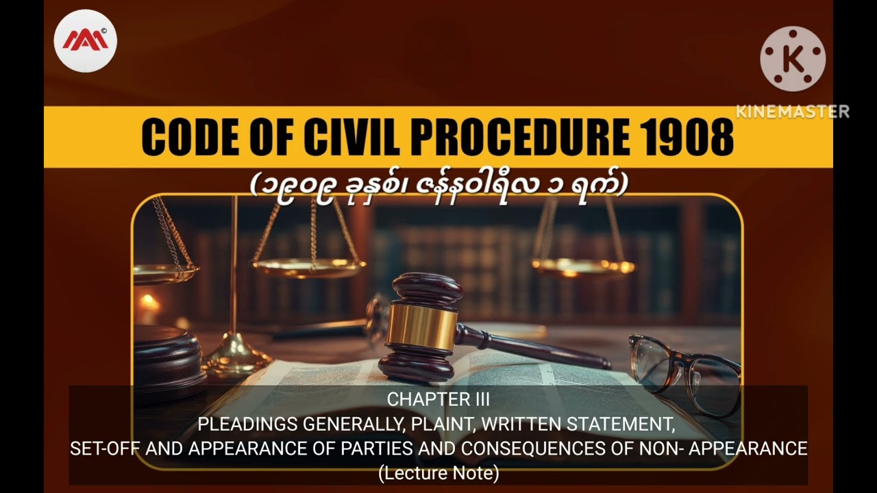 02003 DL_6106 Ch 3, #PLEADINGS GENERALLY, #PLAINT, #WRITTEN #STATEMENT, SET-OFF... #pgdl 18th Batch 