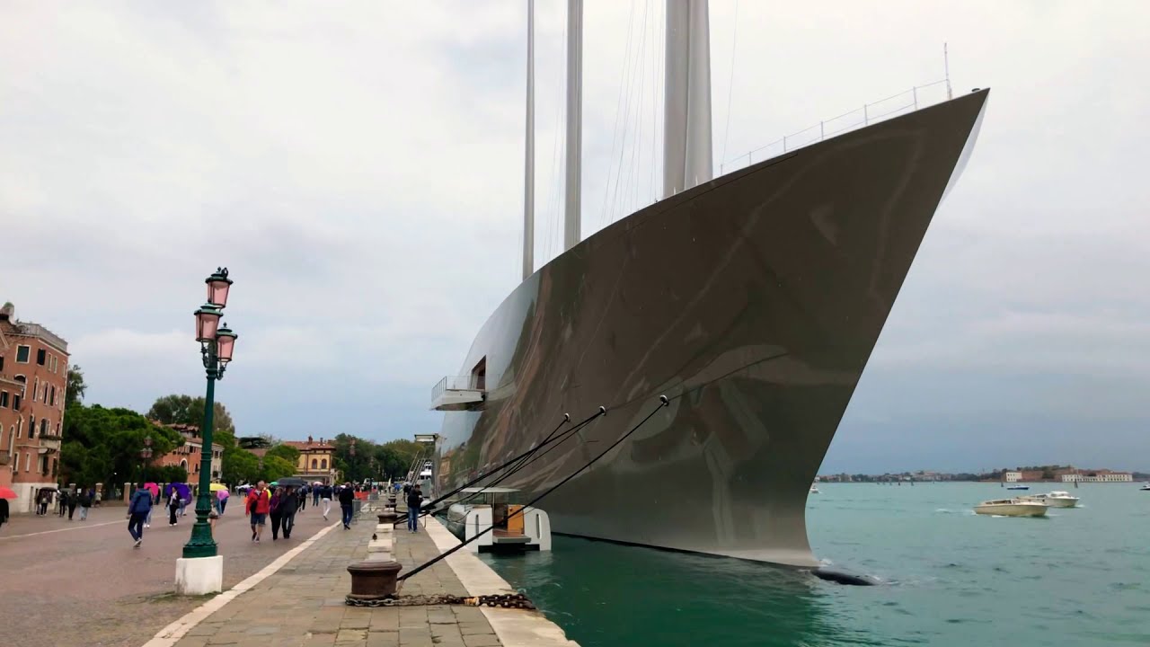 Superyacht A docked in Venice