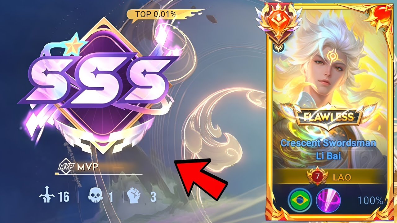 16 Kills!!! Insane Li Bai Top 1 Global Build - Honor Of Kings