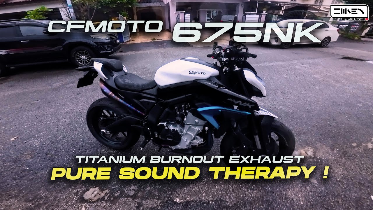 HOW LOUD? YES, LOUD ENOUGH? DEFINITELY ! CFMOTO 675NK BURNOUT TITANIUM EXHAUST PURE SOUND [4K]