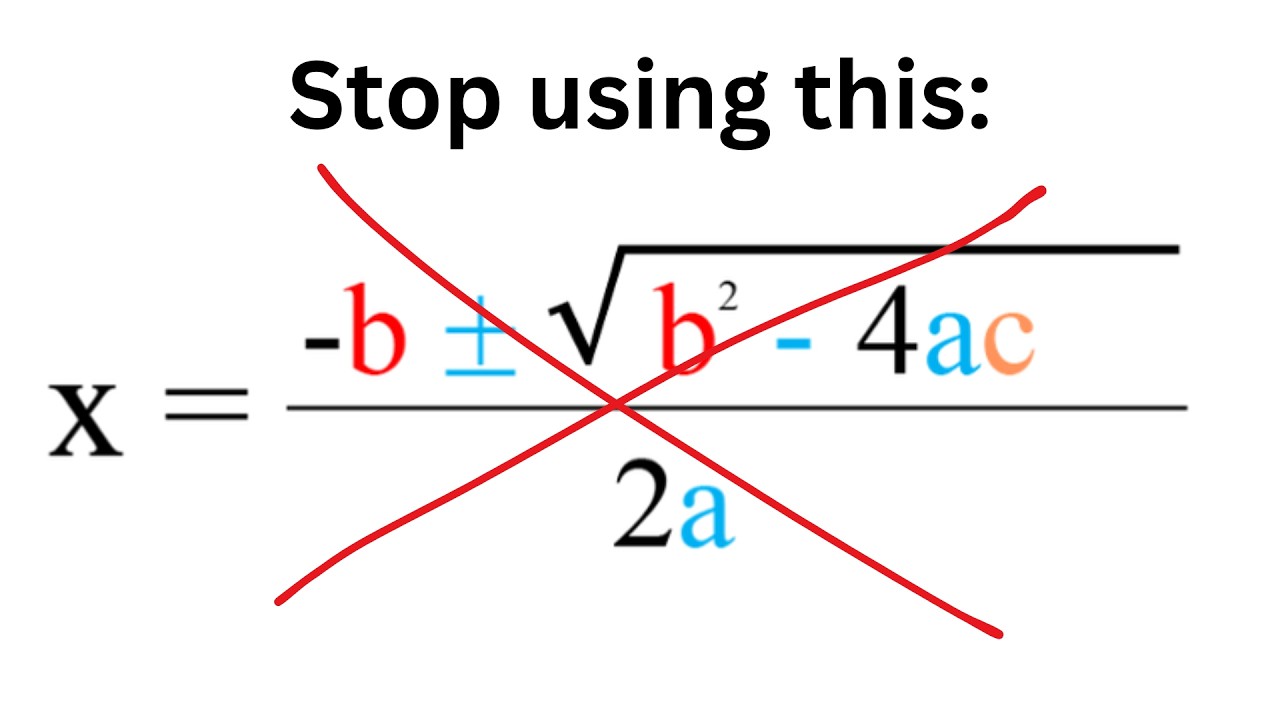 STOP Using the Quadratic Formula. (Use this instead)