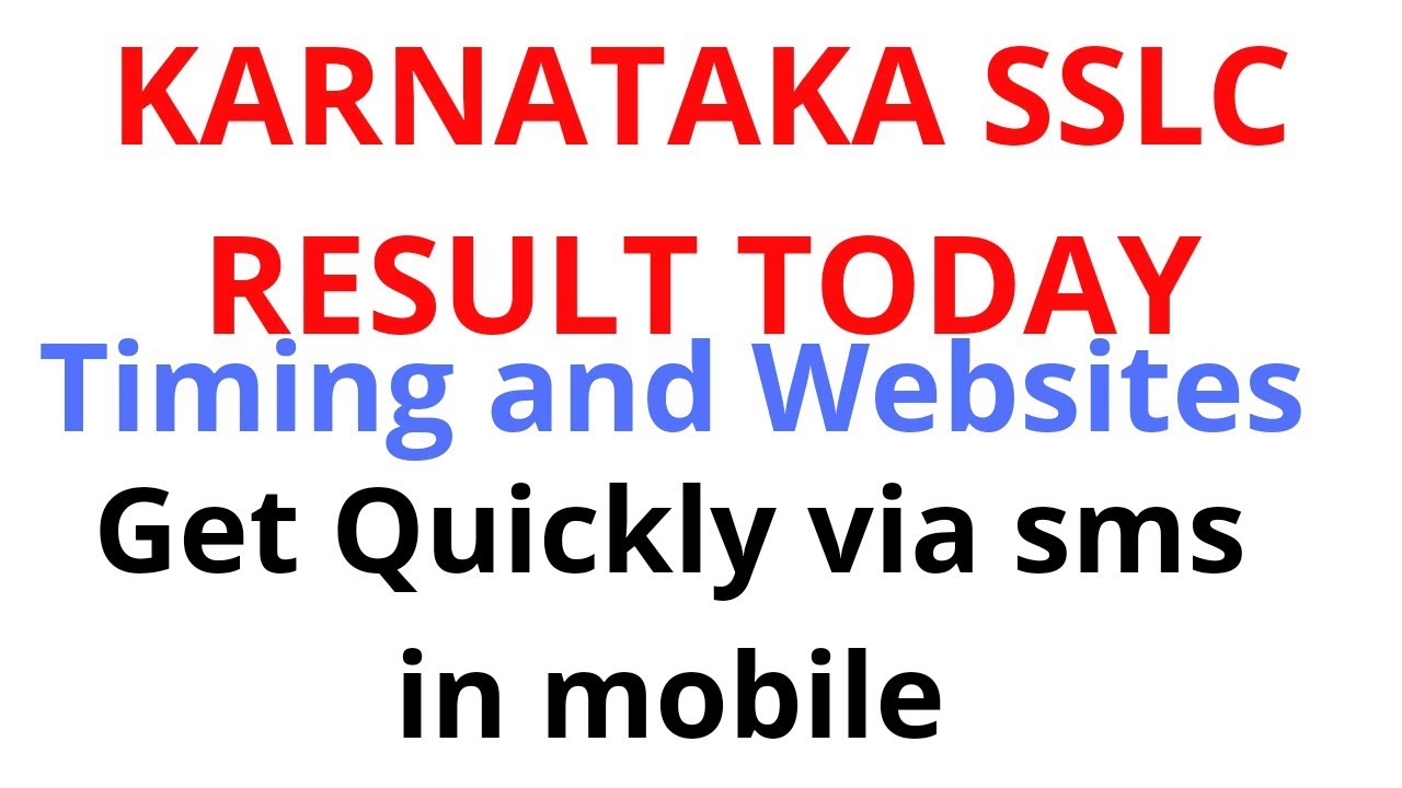 Karnataka SSLC result Time and websites| how to check sslc result in mobile?
