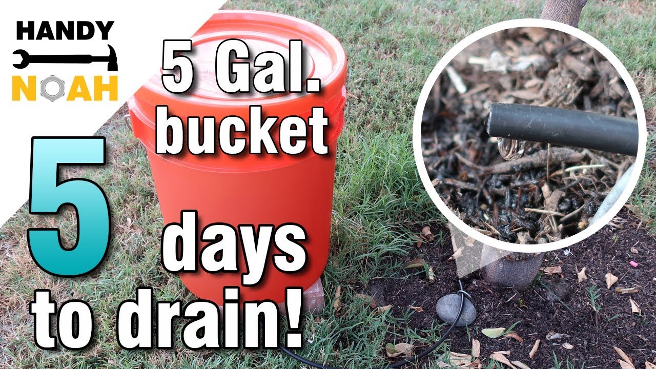 DIY - 5 gallon bucket gravity drip irrigation system for trees or bigger plants tutorial