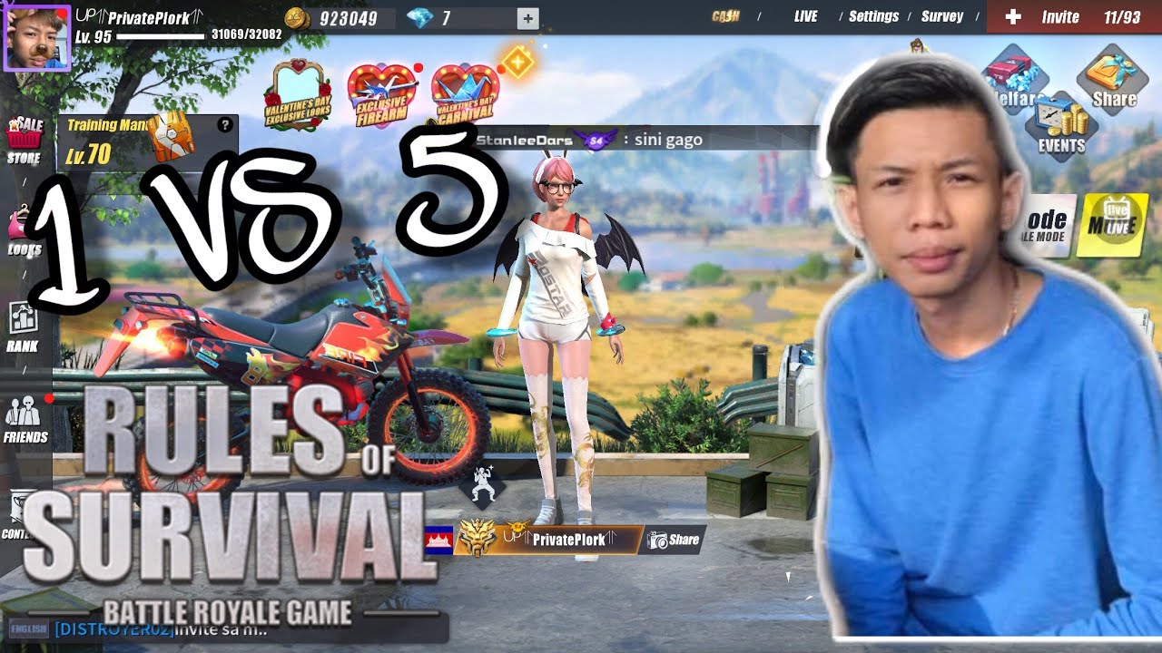 Solo VS Fireteam Using WRO /Rules Of Survival/-Ep.187/PrivatePlork