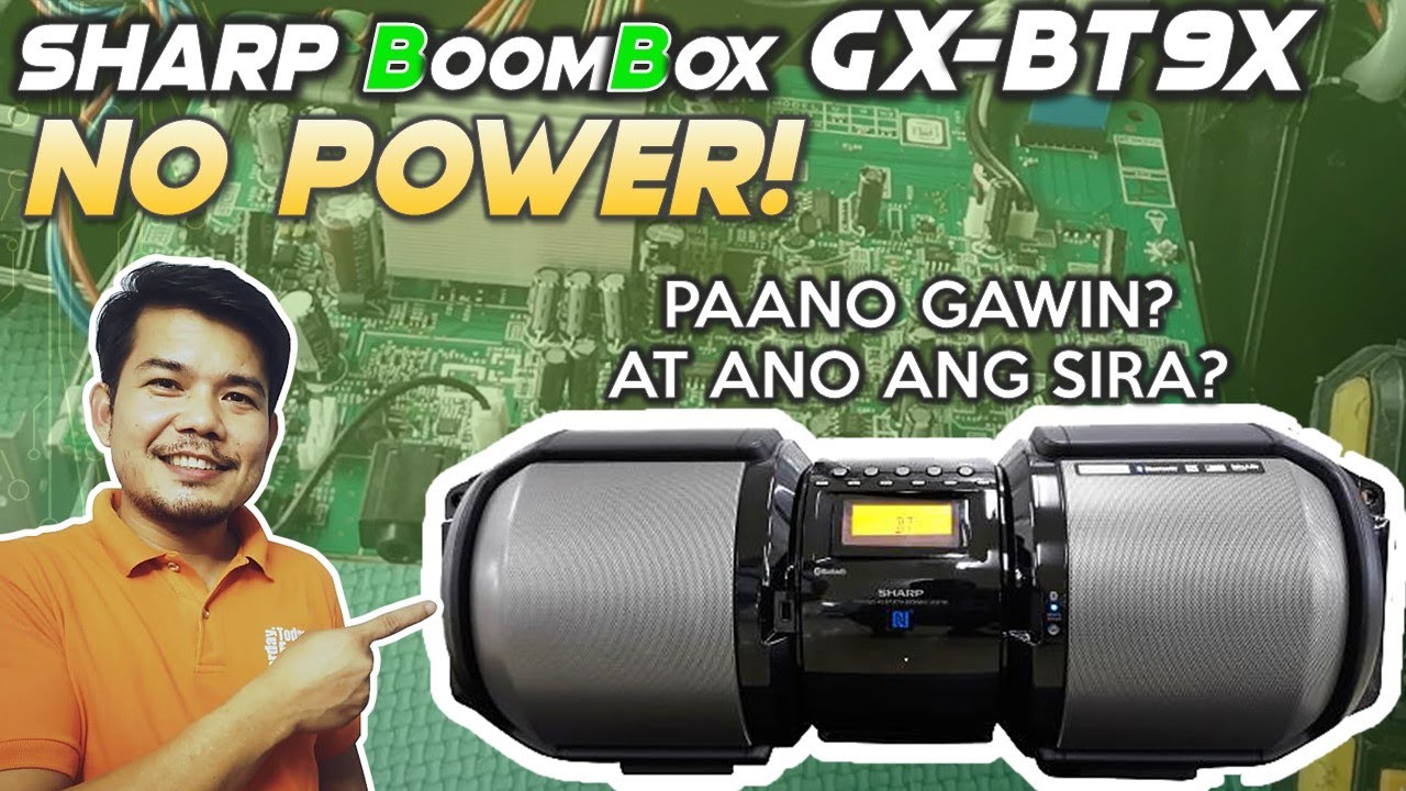 How to repair Sharp Bluetooth Boombox GX-BT9X with no power.