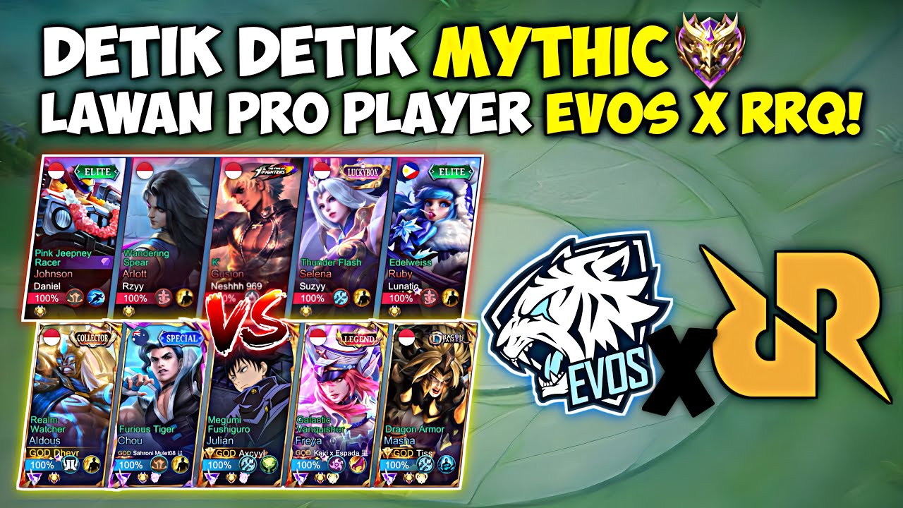 Detik Detik Mythic di Awal Season Malah Ketemu Pro Player RRQ x EVOS!!