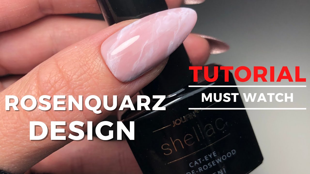 Rosenquarz Nägel - schnelle, einfache Nailart
