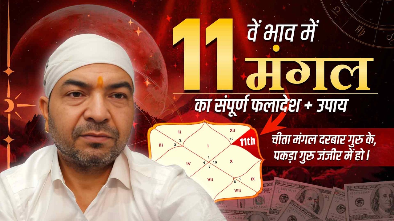 Mars in 11th house/मंगल खाना नंबर-11/ग्यारवे भाव में मंगल/Lal kitab/By-:Rahul Bhatnagar, Class-67