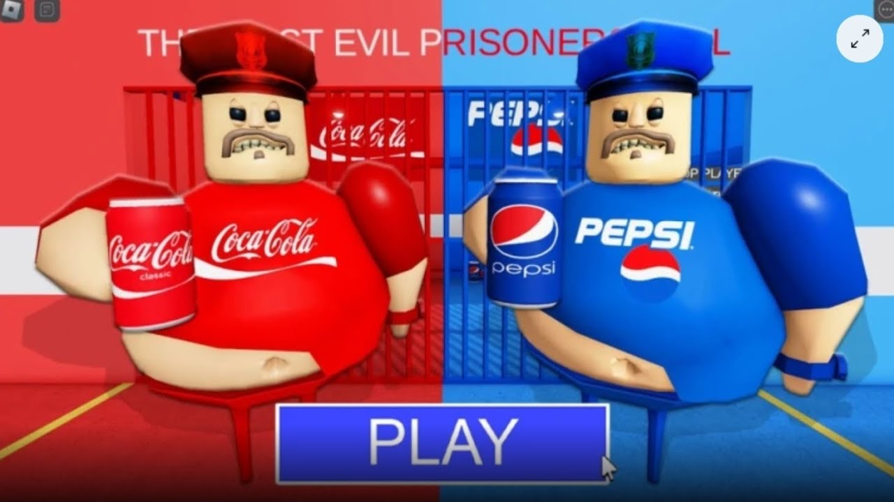Escaping From BARRY'S PRISON RUN (Obby) 😱 COCA COLA VS PEPSI Roblox Gameplay Walkthrough 😍