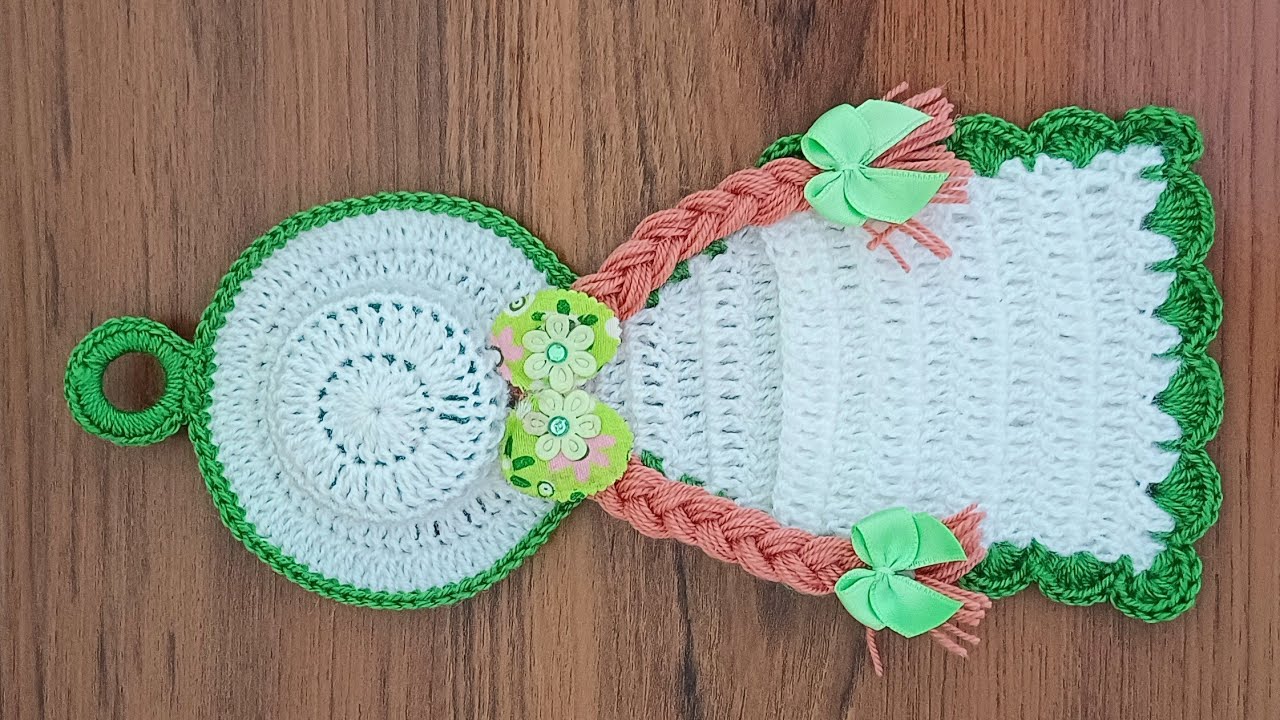 حامل الولاعة على شكل بنوتة بقبعة بطريقة سهلة/crochet lighter holder
