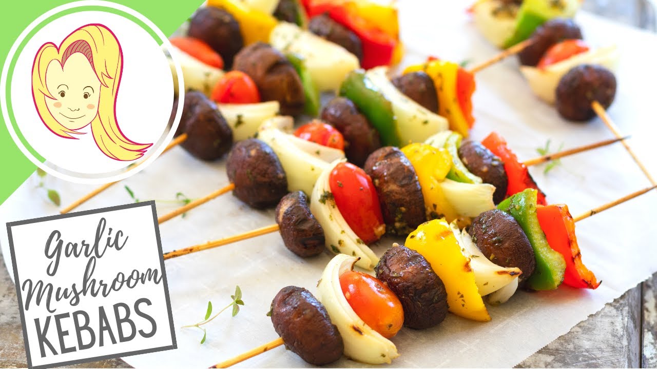 Grilled Garlic Mushroom Kebabs | Chef Ani