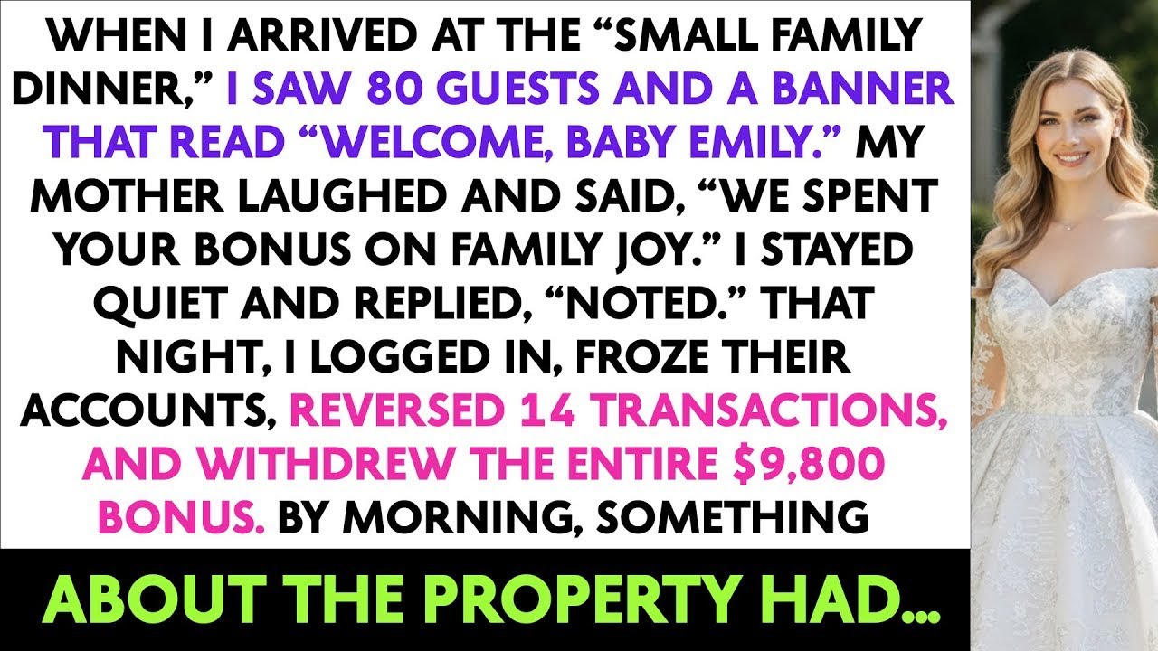 When I Arrived At The “Small Family Dinner,” I Saw 80 Guests And A Banner That Read “Welcome, Baby