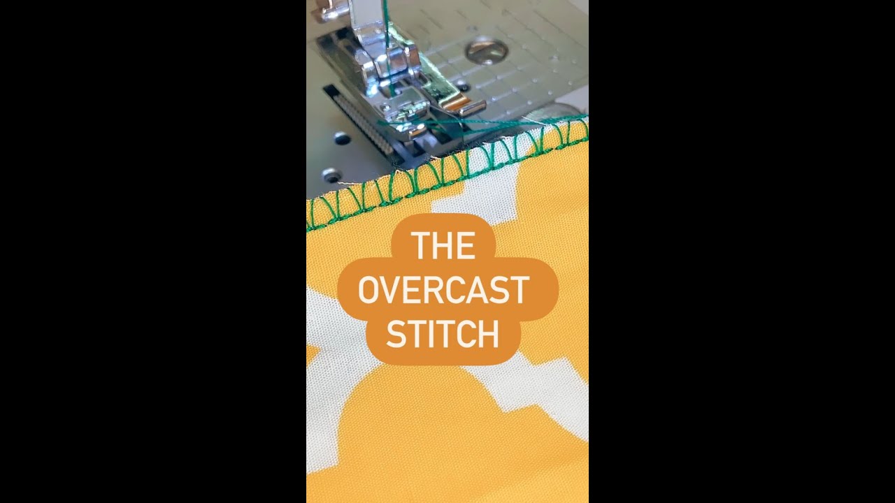 How to use the overcast stitch on the sewing machine