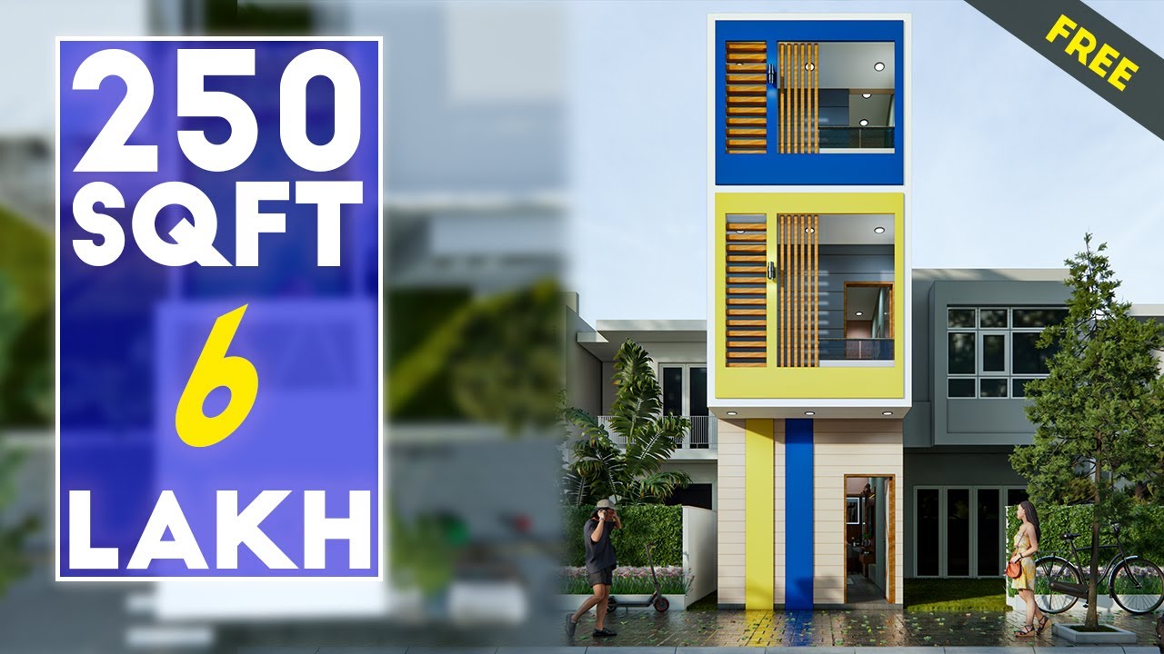 10x25 Feet Small Space House Design 250 sqft House Plan#196