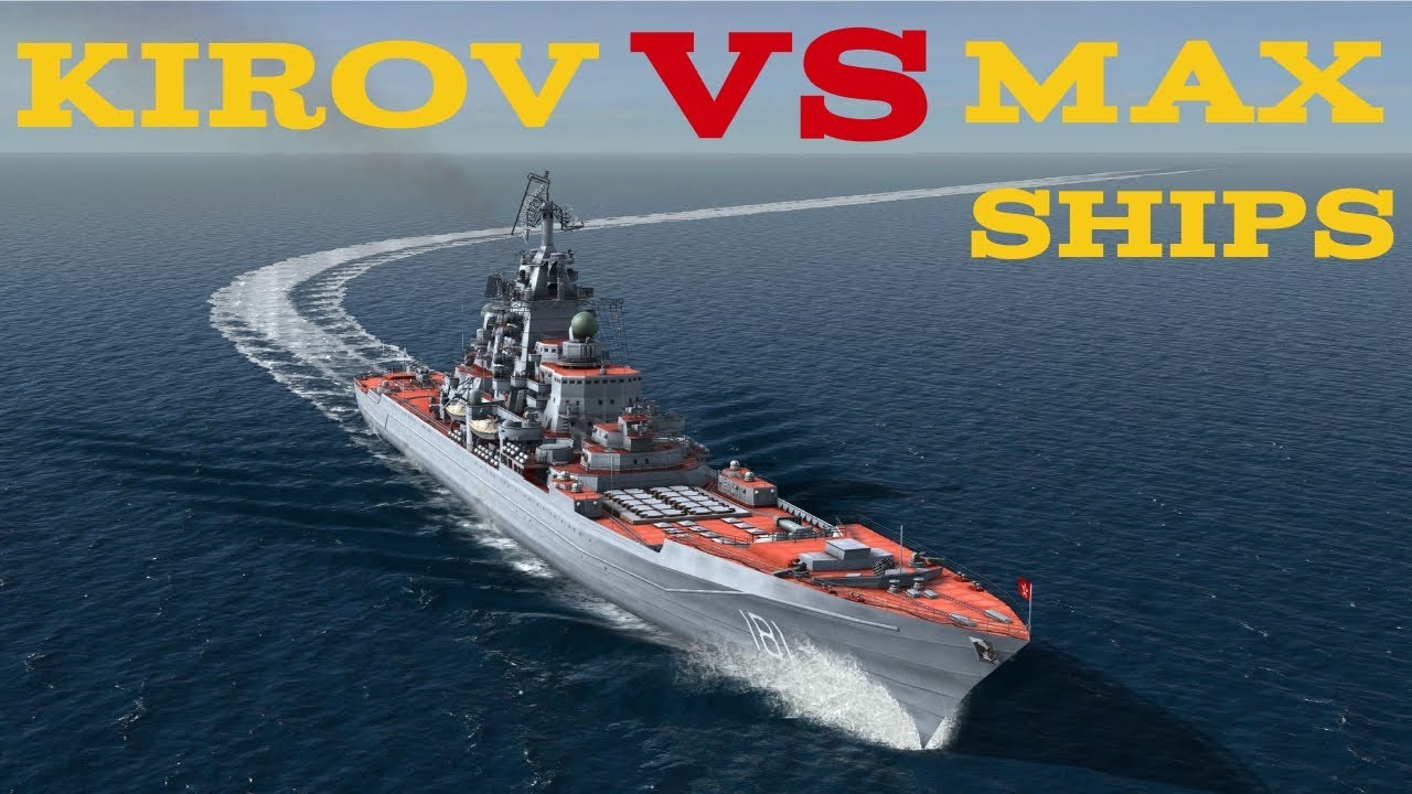 Kirov Battlecruiser VS Max Amount Of US Ships || Cold Waters Epic Mod