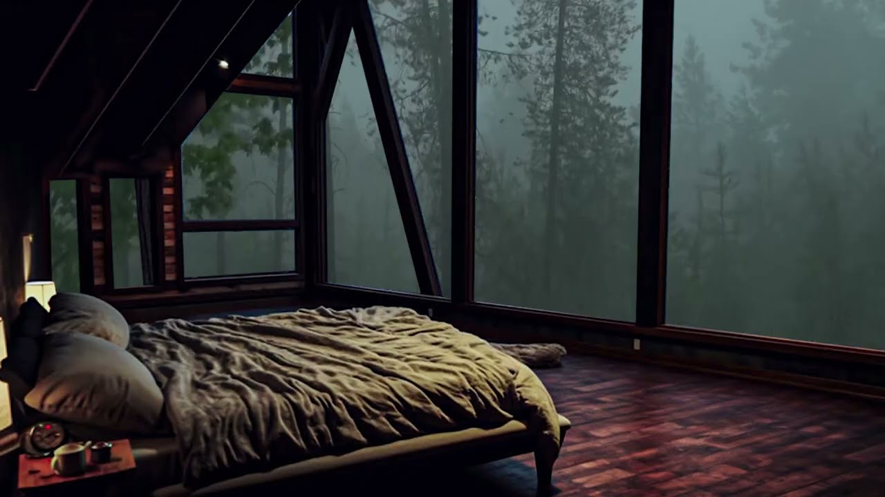 Rainy Day outside easy to sleep at night || Raining sound to sleep at night.