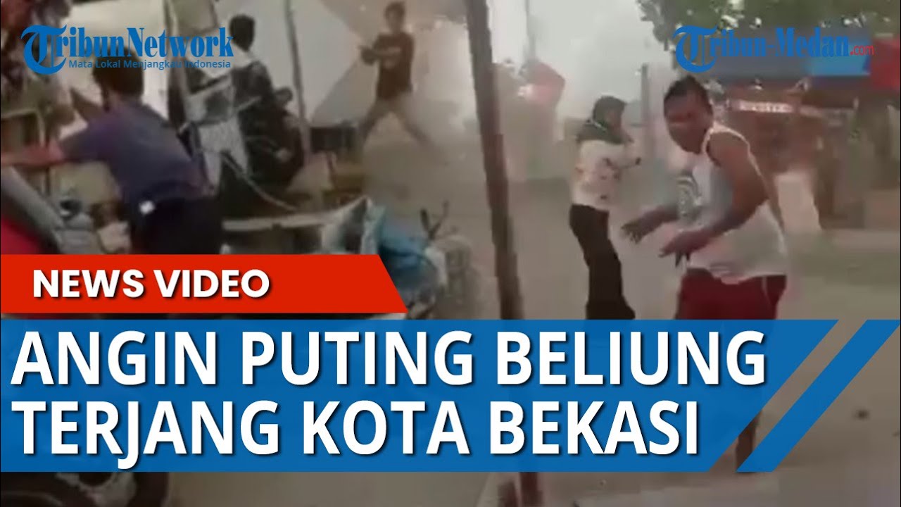 Viral Detik-detik Angin Puting Beliung Terjang Bekasi, Sebanyak 123 Rumah Alami Kerusakan