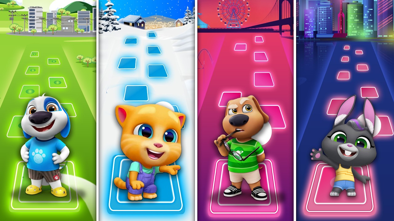 Talking Tom & Friends 🎶 Tiles Hop EDM Rush
